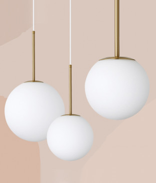 볼루1등 펜던트조명 식탁전등 유리조명(유백유리-150Ø,200Ø,250Ø,300Ø)