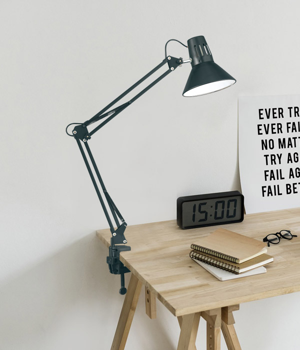 제드 집게스탠드, 책상스탠드 (블랙, 화이트)